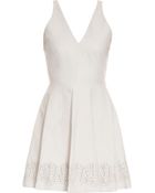 Tamara Mellon S/L Laser Cut Leather Dress - Lyst