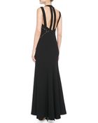 BCBGMAXAZRIA Penelope Lace-inset Halter Gown - Lyst