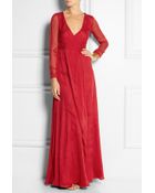 Matthew Williamson Silk-Chiffon Wrap Gown - Lyst