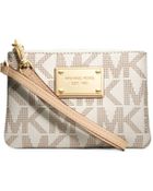 Michael Kors Logo Small Wristlet - Lyst