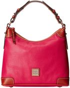 Dooney & Bourke Pebble Leather Hobo - Lyst