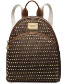 Michael Kors Jet Set Travel Small Studded Logo Backpack - Lyst