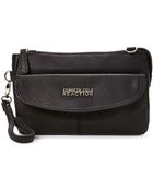 Kenneth Cole Reaction Black Monorail Pebbled Crossbody - Lyst