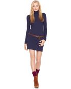 Polo Ralph Lauren Ribbed Turtleneck Dress - Lyst