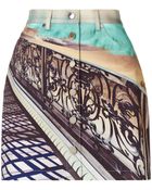 Mary Katrantzou Denim Skirt Twist - Lyst
