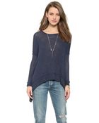 Free People Chasing You Pullover - Navy - Lyst