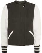 Isabel Marant Zenith Wool-Blend Twill And Leather Jacket - Lyst