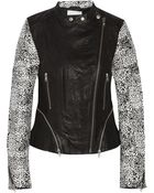 W118 By Walter Baker Liz Printed Leather Biker Jacket - Lyst
