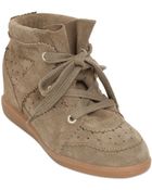 Isabel Marant Etoile 80Mm Bobby Suede Wedge Sneakers - Lyst