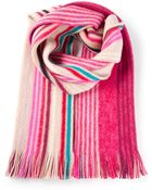 Paul Smith Striped Knit Fringed Scarf - Lyst