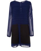 Sonia Rykiel Blue Georgette Dress - Lyst