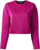 Alexander Wang Cropped Sweatshirt - Lyst