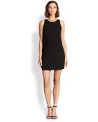 Halston Heritage Crepe Back-Detail Dress - Lyst