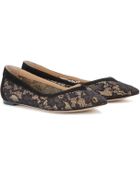 Gianvito Rossi Lace Ballerinas - Lyst