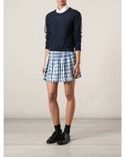 RED Valentino Printed Pleated Skirt - Lyst