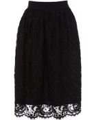 Karen Millen Scallop Lace Skirt - Lyst