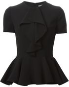 Alexander McQueen Peplum Top - Lyst