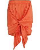 Acne Studios Ines Linen And Silk-Blend Shantung Skirt - Lyst