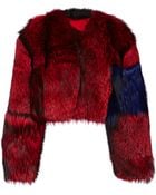 Roksanda Ilincic Cropped Silver Fox Fur Jacket - Lyst