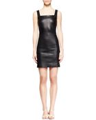 The Row Gwenna Fitted Leather Dress - Lyst