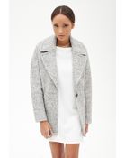 Forever 21 Wool-Blend Boucle Coat - Lyst