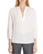 Michael Kors Silk Dolman Sleeve Blouse - Lyst