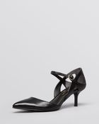 Enzo Angiolini Pointed Toe Pumps Galan Kitten Heel - Lyst