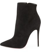 Christian Louboutin So Kate Suede Red Sole Bootie - Lyst