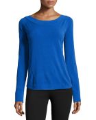 Donna Karan New York Long-sleeve Wide-neck Top - Lyst