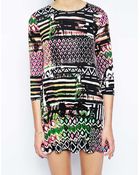 Ax Paris Swing Dress In Geometric Print - Lyst