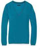 Tommy Hilfiger Solid V Neck Sweater - Lyst