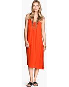 H&M Satin Dress - Lyst