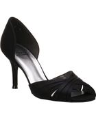 Stuart Weitzman Crissy Black Satin - Lyst
