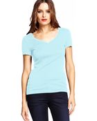 Michael Stars Shine Short Sleeve V-Neck Tee - Lyst