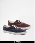Asos Sneakers 2 Pack Save 12.5% - Lyst