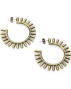 Giles & Brother Antiqued Spike Hoop Earrings/3 - Lyst