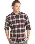 Izod Long-Sleeve Plaid Twill Shirt - Lyst