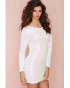 Nasty Gal Glamorous Let It Snow Sequin Dress - Lyst