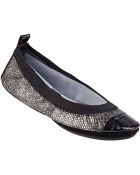 Yosi Samra Samra Cap Toe Ballet Flat Silver Snake - Lyst