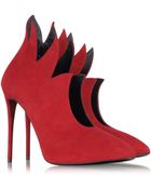 Giuseppe Zanotti Olinda Flame Red Passion Suede Pump - Lyst
