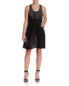 3.1 Phillip Lim Asymmetrical Eyelet Paneled Silk Shift Dress - Lyst