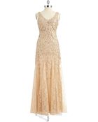 Sue Wong Lace Tulle Gown - Lyst