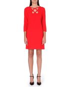 Diane von Furstenberg Cut-out Stretch-crepe Dress - Lyst