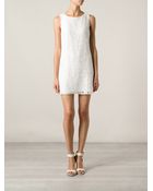 Alice + Olivia Beaded Lace Shift Dress - Lyst