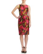 Michael Kors Zinnia Printed Wool & Silk Shantung Dress - Lyst