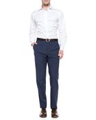 Zanella Virginwool Flatfront Dress Pants Bluebrown - Lyst
