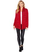 Kensie Long-Sleeve Shawl-Collar Knit Cardigan - Lyst