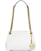 Michael Kors Jet Set Medium Leather Messenger - Lyst