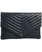 Selected Lala Leather Clutch in Black - Lyst