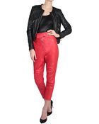 Amen Biker Leather Pants - Lyst